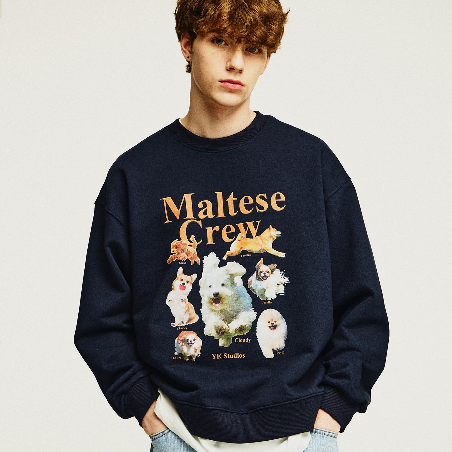 Maltese crew sweatshirts NAVY 6,344円