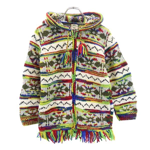 アルテサニア ビームスボーイ 長袖 ミックス編 ニット パーカー ARTESANIA BEAMS BOY レディース