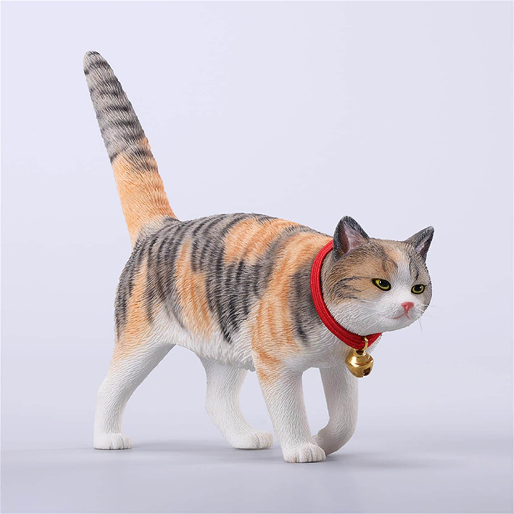 JXK 1/6 サイズ 猫 7.0 茶トラ ミケ 黒猫 可愛い ネコ フィギュア 動物 おもちゃ リアル 樹脂 プラモデル 模型 12cm級 ネコ好き 置物 プラモデル コレクション プレゼント