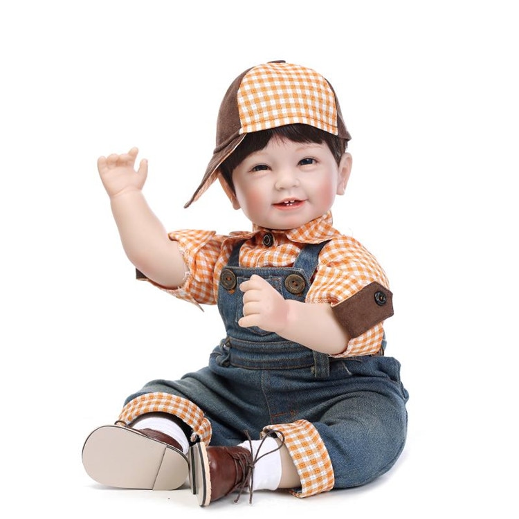 韓国ファッションかわいい 4本の歯 シミュレーション 男の子 人形 誕生日 ギフトスマイリーフェイス