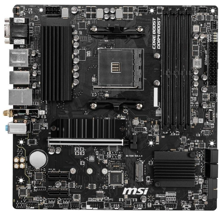 MSI PRO B550M PRO-VDH WIFI AM4 AMD B550 SATA 6Gb/s USB 3.0 Micro ATX AMD Motherboard