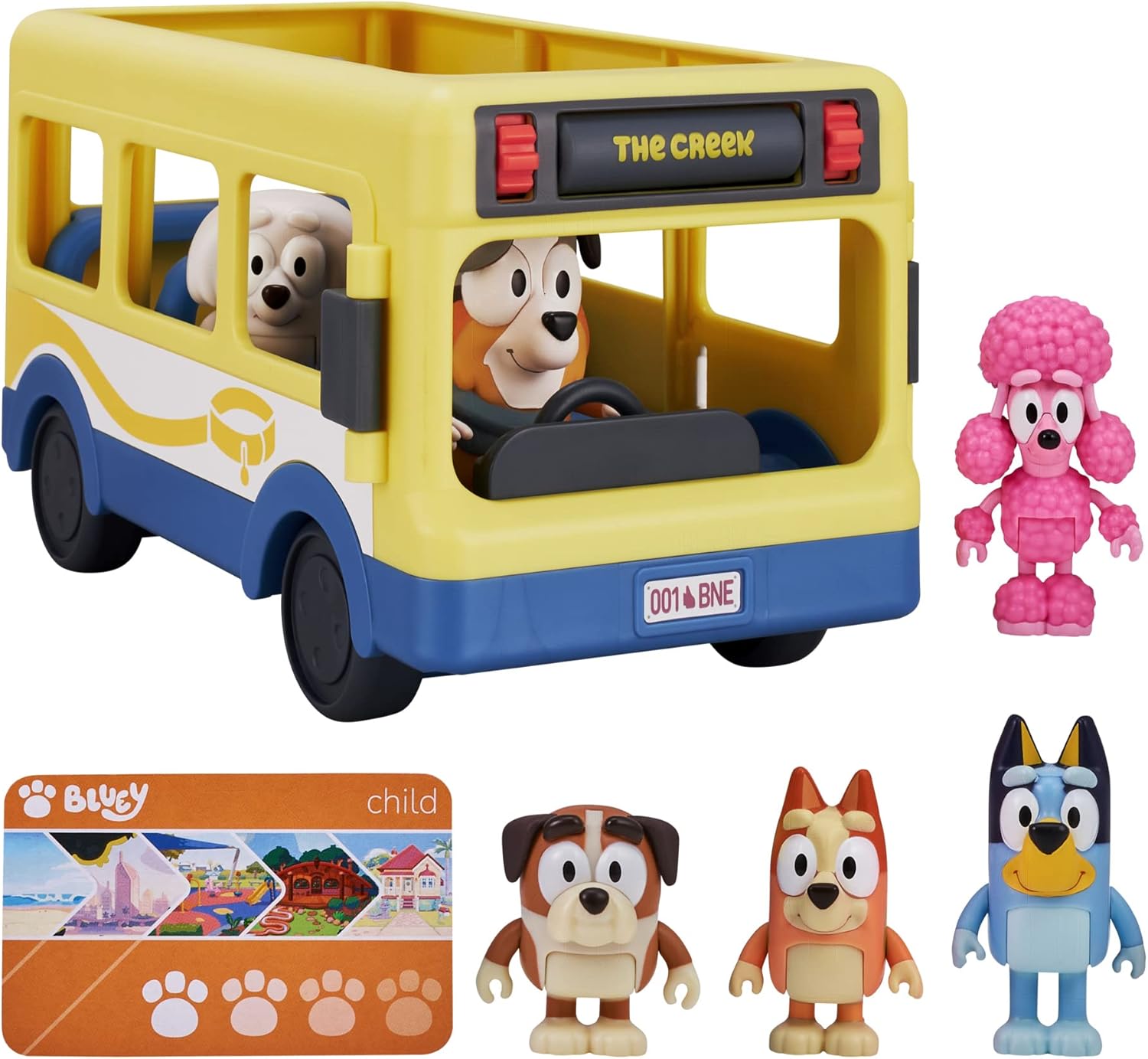 Bluey Bus + Mates, 2.5-3 inch Figures