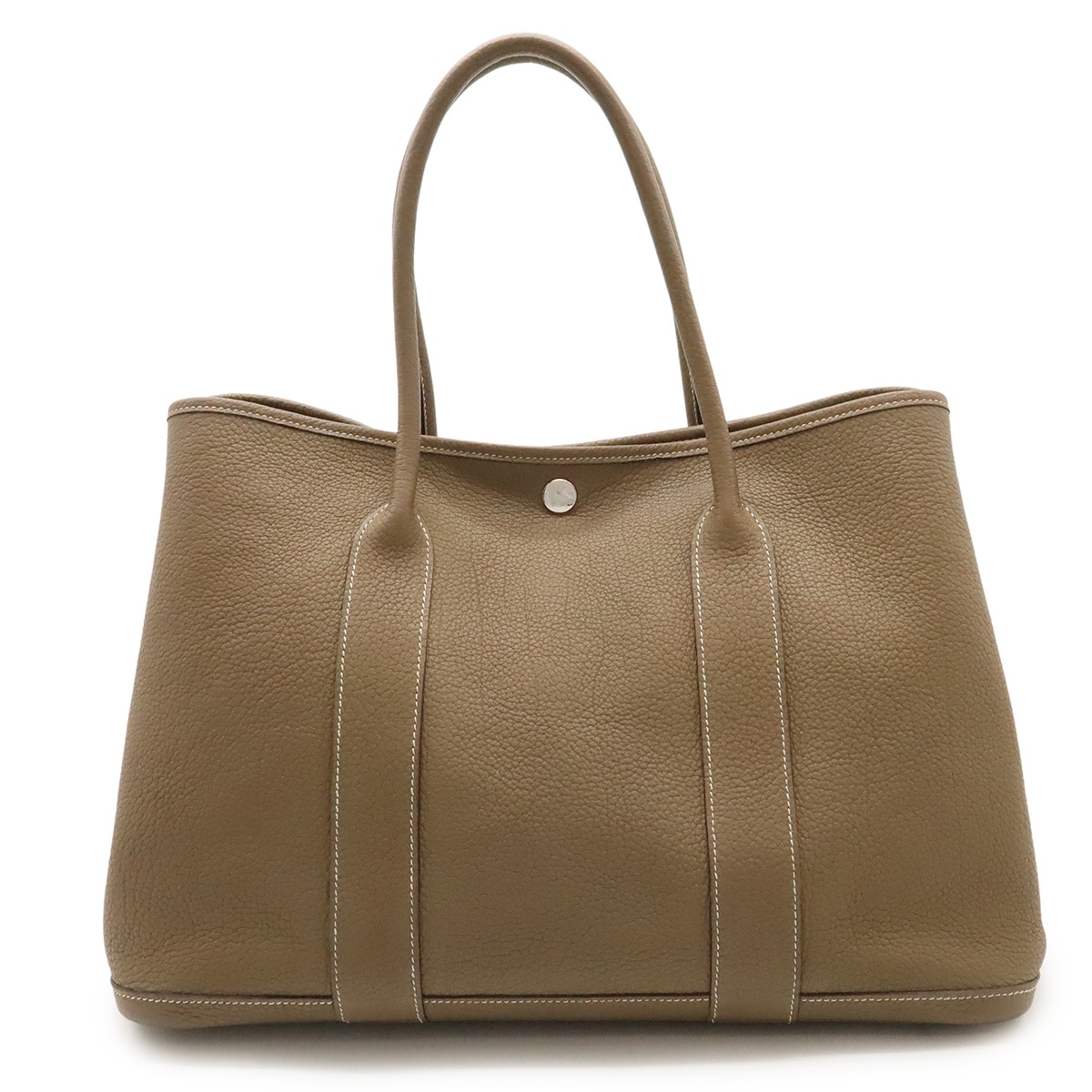 ガーデンパーティPM トートバッグ ハンドバッグ ネゴンダ レザー エトゥープ グレージュ シルバー金具 N刻