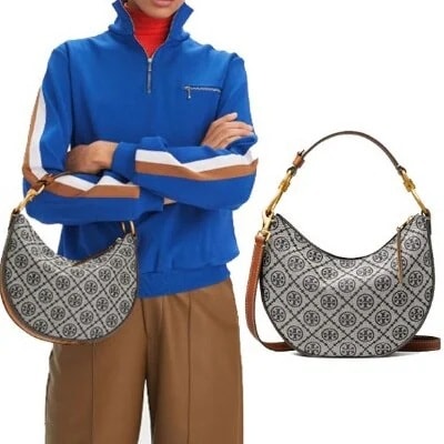 T Monogram Mini Crescent Bag 138883