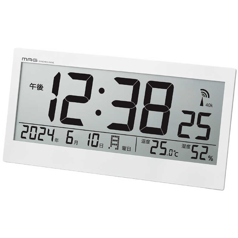 MAG　デジタル電波置掛兼用時計 ビジョン ［電波自動受信機能有］　W-809 WH-Z