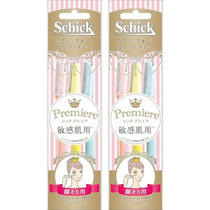 Schick(シック) シック Schick 顔そり用 プレミア 敏感肌用 Lディスポ マイクロガード付 使い捨て 使い捨てタイプ 女性カミソリ フェイス メイク 混合カラー 3本入2個パック