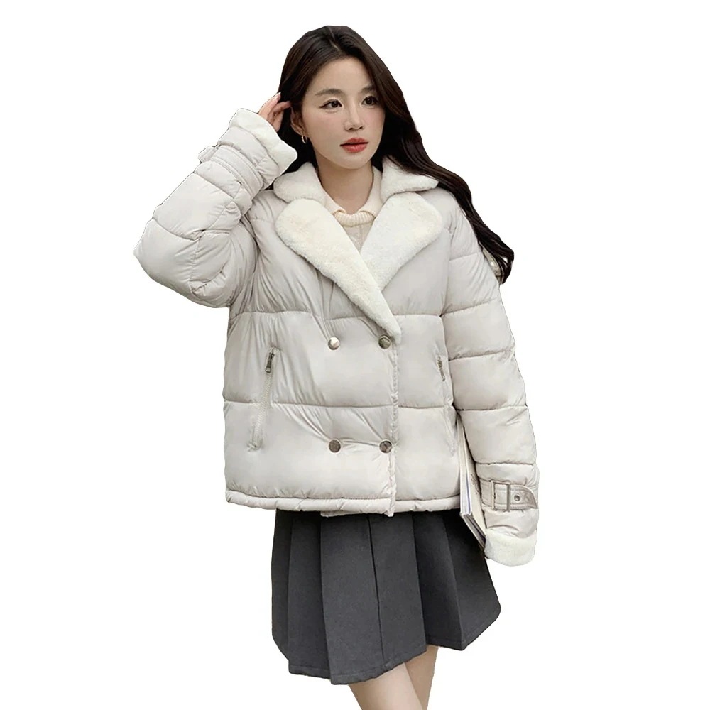 [最安値挑戦]！冬服 暖かい 保温 ジャケット アウター ブルゾン 防寒 コート ショート丈 中綿ジャケット エコダウン 襟元ボア 秋冬 レディース ダウンジャケット 4,849円