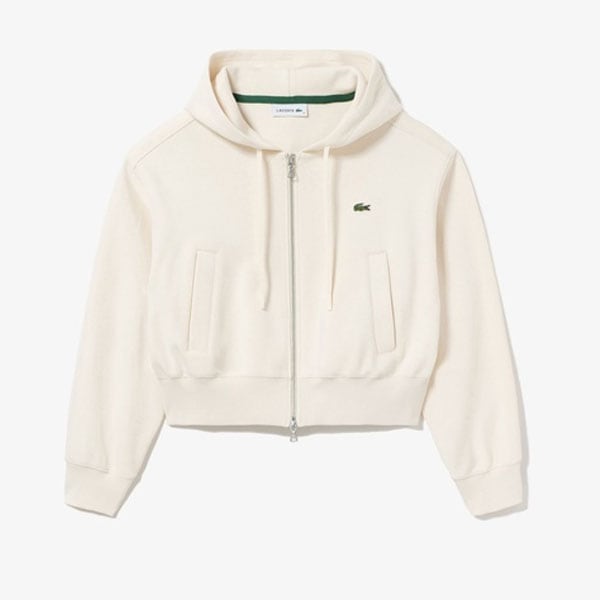 返品交換不可 在庫一掃セール LACOSTE ラコステ ダブルフェイスジャージジップフーディー SF945999-S7G レディース 即納
