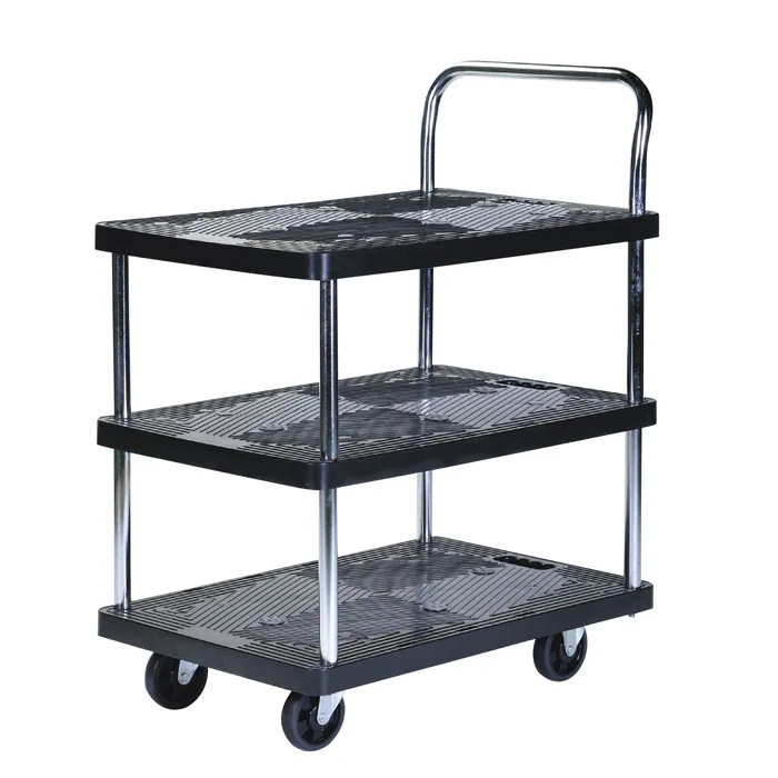 台車 平台車 樹脂製台車 平台車 3段 静音タイプ 積載荷重：150kg JU1503