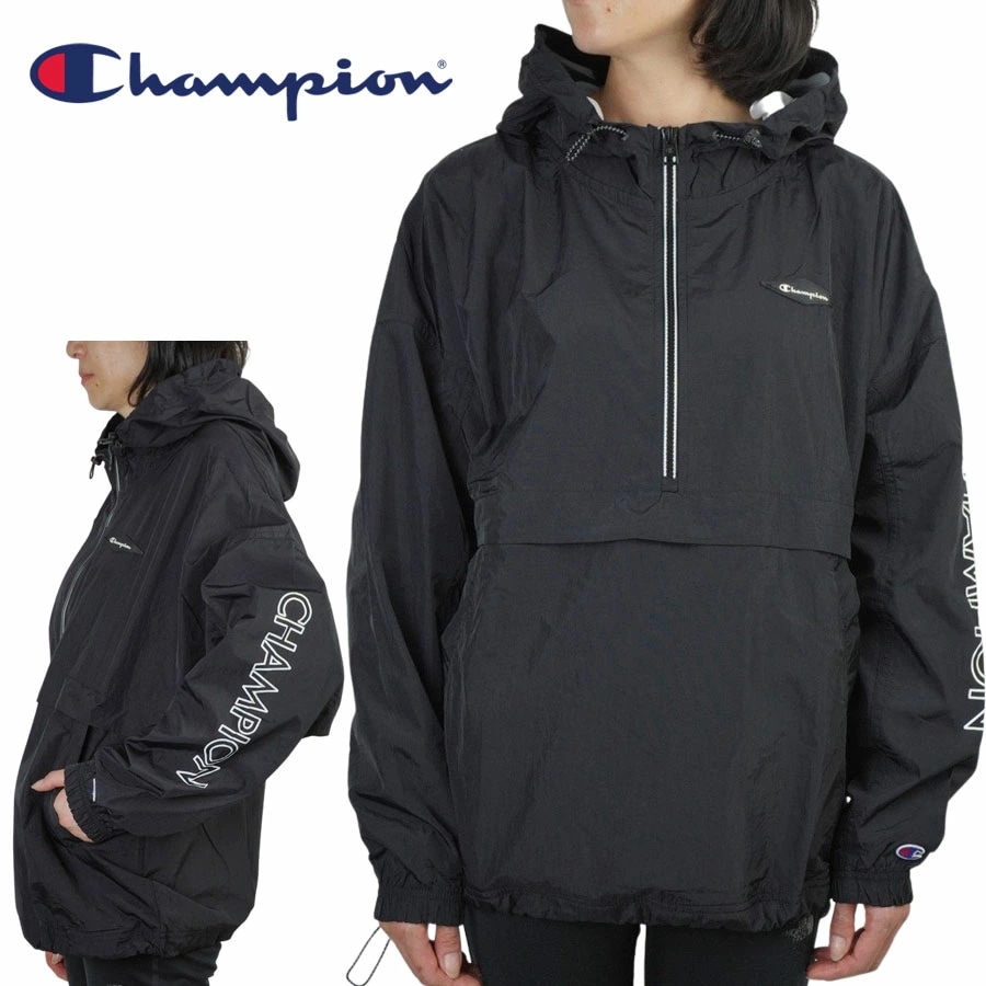 CHAMPION チャンピオンJ7459586141 STADIUM LIGHTWEIGHT JACKETウィメンズ スタジアム ライトウェイト ジャケットBLACK（
