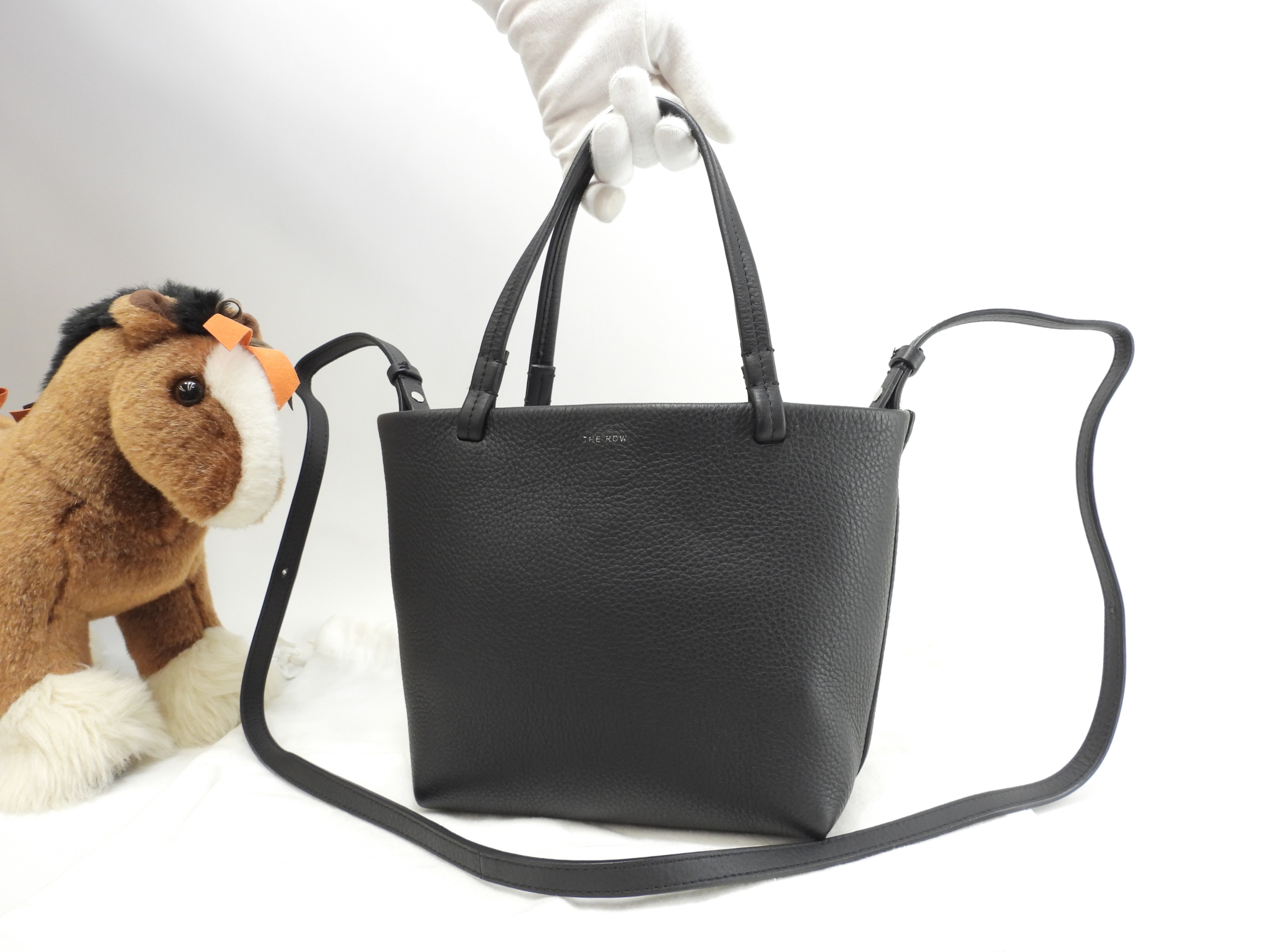 TheRow スモールパークトート トリヨンレザー 黒 ミニトートバッグ ポシェット 美品@ 9
