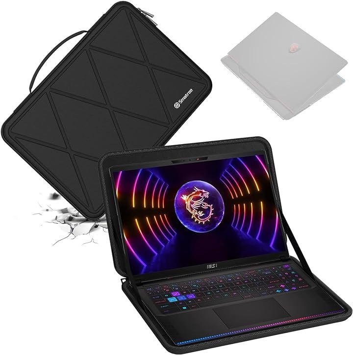 ハードEVA保護スリーブケース 16インチ MSI Raider GE68HX 防水 X8311( Black-For MSI 16インチ, For MSI 16インチ(X8311))
