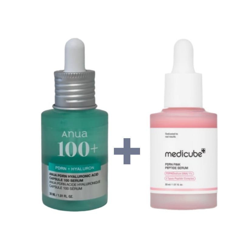 アヌ ピーディーアールエヌ ヒアルロン酸 カプセル 100 セラム 30mL + メディキューブ サーモン PDRN ピンク アンプル 30ml