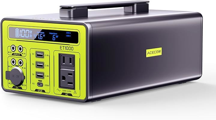 ポータブル電源 大容量 69600mAh/1030Wh 家庭用 蓄電池 AC 1000W 瞬間最大2000W BMS電池保護 純正弦波 耐久金属外装 軽量8.2kg 無音(グレー)