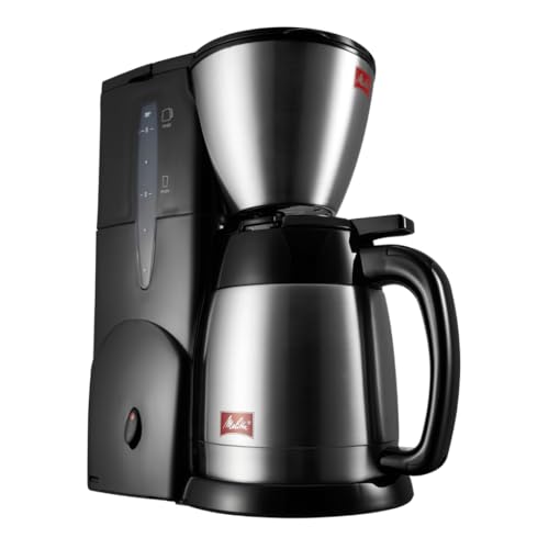 メリタ(Melitta) コーヒーメーカー ノアプラス ブラック【5杯用/ステンレス製二重構造ポット