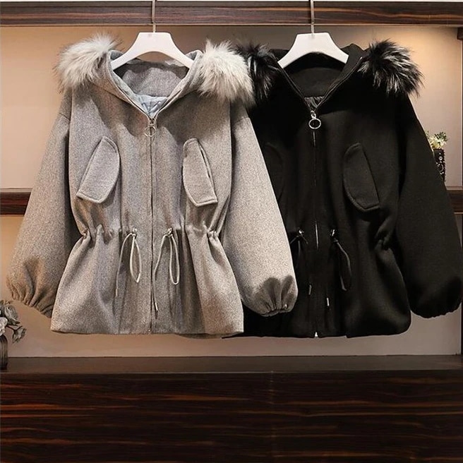 ジャケット レディース ラシャ フード付き 洋服 ショート丈 アウター オーバーコート 冬 レディー