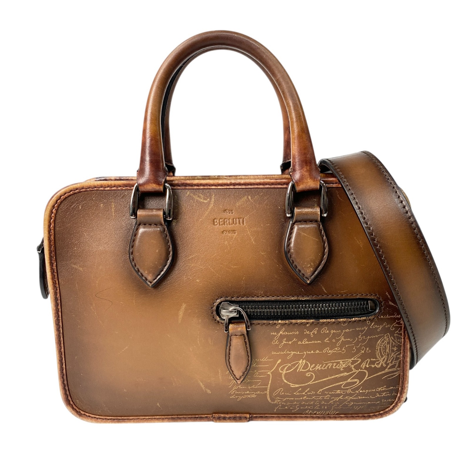 ベルルッティ BERLUTI メンズ アンジュール ガリバー ミニ ショルダーバッグ ハンドバッグ 2way A02610 斜めがけ クロスボディ