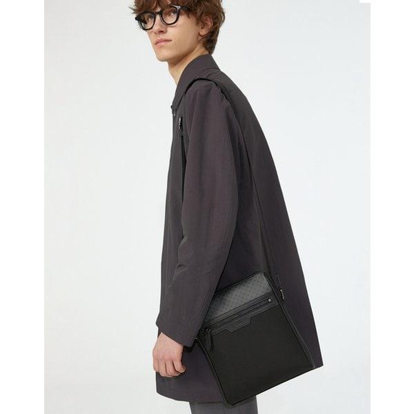 [25SS] [定番商品]ブラックロゴ配色ナイロンクロスバッグ WBBA5E512BK