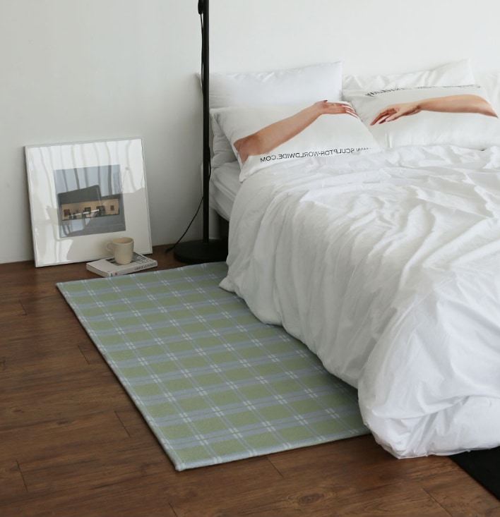 [THE FRIGG] MONDE チェックパターン ミニ ラグ (70 x 160)