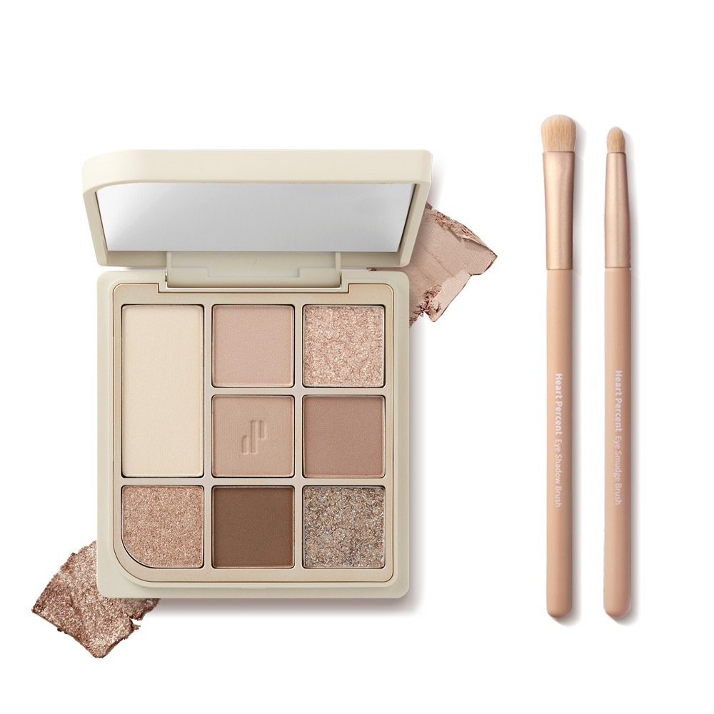 ハートパーセントアイパレット+アイブラシデュオセット