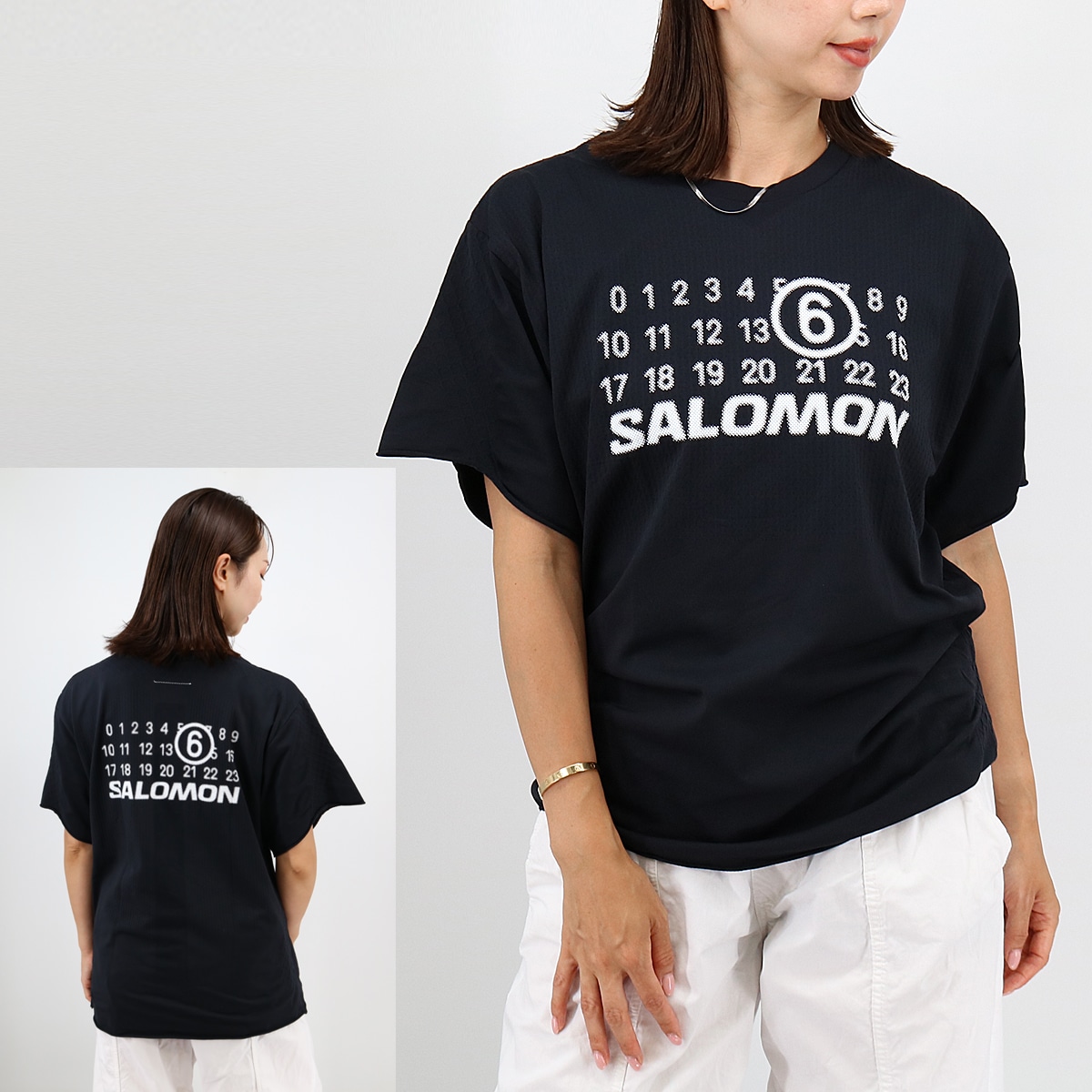 レディースロゴTシャツ S52GC0345 M20101 BLACK 半袖 クルーネック SS TEE ロゴ ユニセックス
