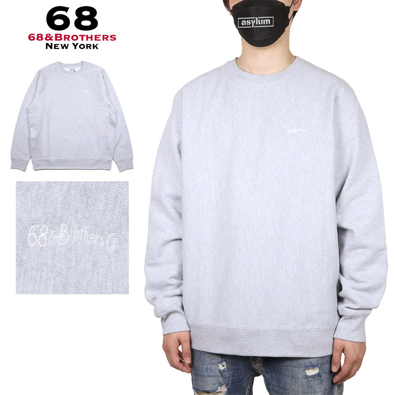 68&BROTHERS トレーナー 68アンドブラザーズ スウェット クルーネック メンズ レディース ブランド 大きいサイズ おしゃれ ストリート