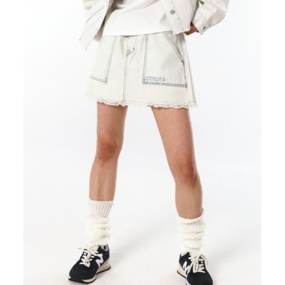 PRENDA PLEATS LEATHER MINI SKIRT BLACK PRTFAWLS01WC6