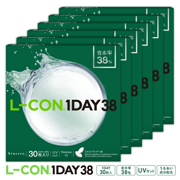 【6箱】エルコンワンデー38 L-CON 1DAY 38 1日使い捨て 30枚 1day シンシア ワンデー Sincere モイスチャー 8,501円