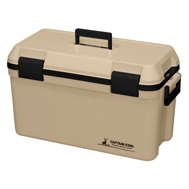 クーラーボックス 保冷ボックス 大型 大容量 35L シャルマン クーラーボックス35 ベージュ 肩掛けベルト付き 日本製 5,909円