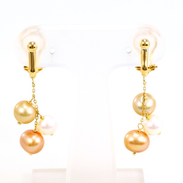 K18 18金 YG イエローゴールド イヤリング パール(真珠) ジュエリー 中古