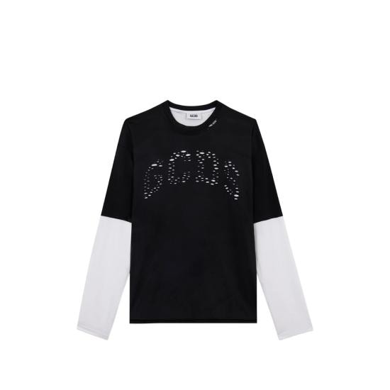 GCDS Men Tops C1MBQC077J080 BLKWH BLACK WHITE