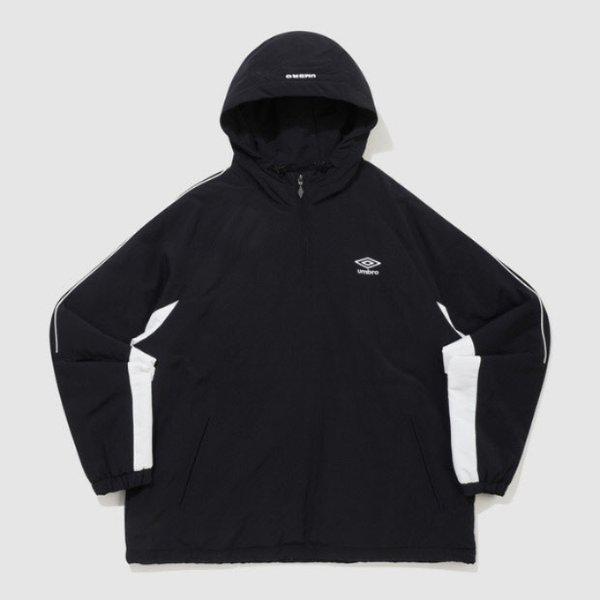 長袖Tシャツ VQA UQ321CWT95-BLK ユニオン トラック スタンドネック パディング フード アノラック BLACK