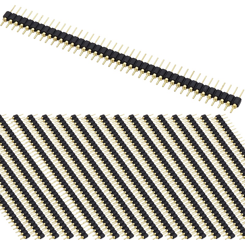 ピンヘッダー 単一列端子ピン 40ピン ピッチ 2.54mm ストレートピンヘッダー 100個セット