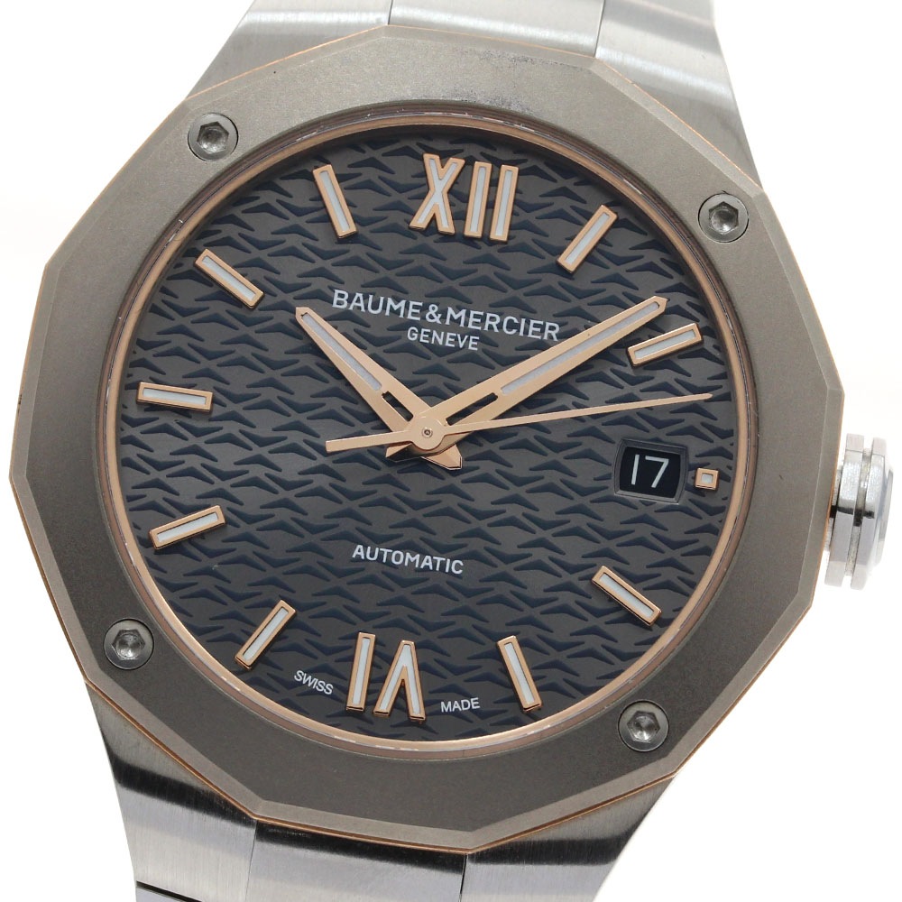 ボーム＆メルシェ Baume & Mercier M0A10661 リビエラ デイト 自動巻き メンズ 美品 箱・保証書付き_904917【中古】