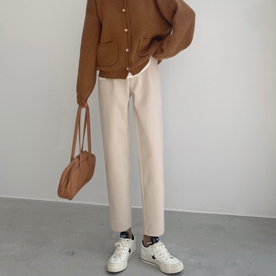 パンツ ズボン ストレートパンツ 9分丈 アンクル丈 ミディアム丈 ストレート ワイド ポケット ハイウエスト ウエストゴム かわいい 大人可愛い きれいめ シンプル カジュアル 大人 上品 おしゃれ