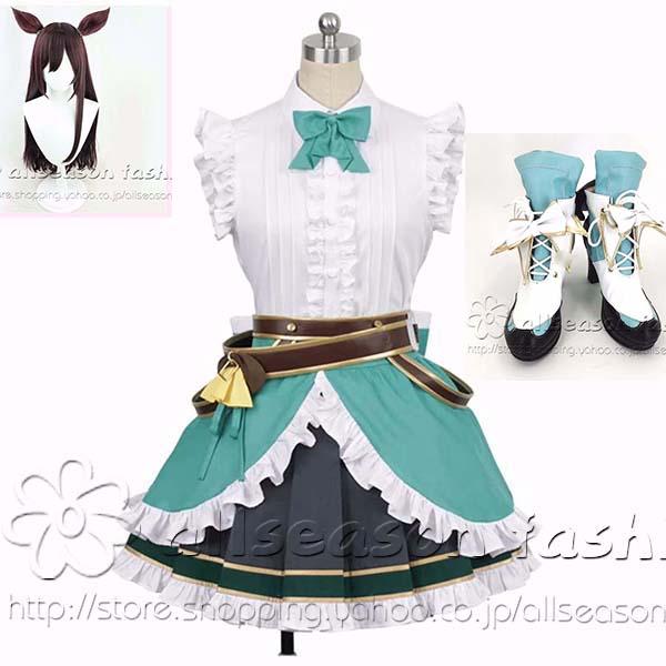 ウマ娘 プリティーダービー 風 メジロドーベル 勝負服 コスプレ衣装（ウィッグ 尻尾 耳 靴 別売り） オーダーメイド可能 コスチューム cosplay