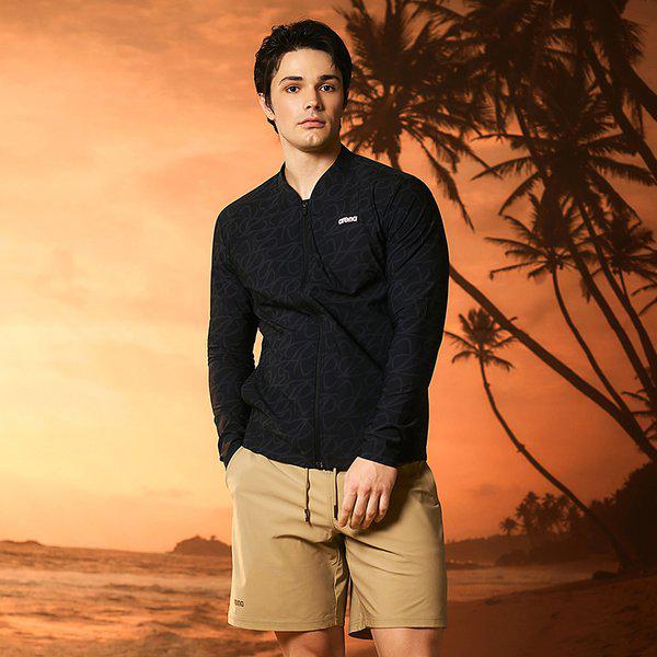 アリス レギュラーフィット ジップアップ ラッシュガード A6SM1RR02BLK