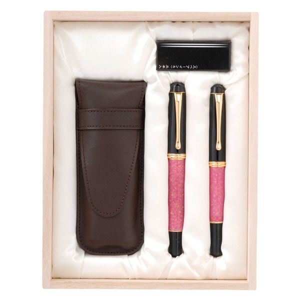 呉竹 Kuretake くれ竹万年毛筆 万年筆 夢銀河 京都オパールセット 撫子色