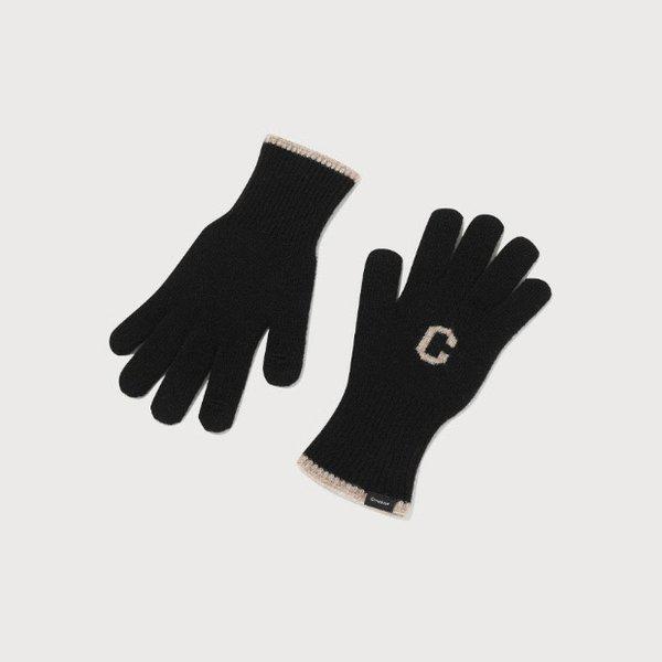 手袋 JQS CO2504TC11-BK Cロゴ ラムウール グローブ Black