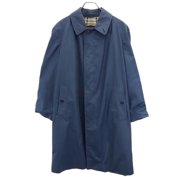バーバリーズ 80s 90s イギリス製 ステンカラーコート 紺 Burberrys メンズ 15,303円