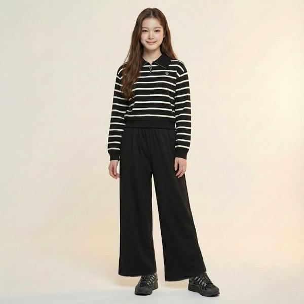행텐틴즈 동백01 여아 더블페이스 턱 팬츠_블랙 14560-138-202-07-100 (S44878562)