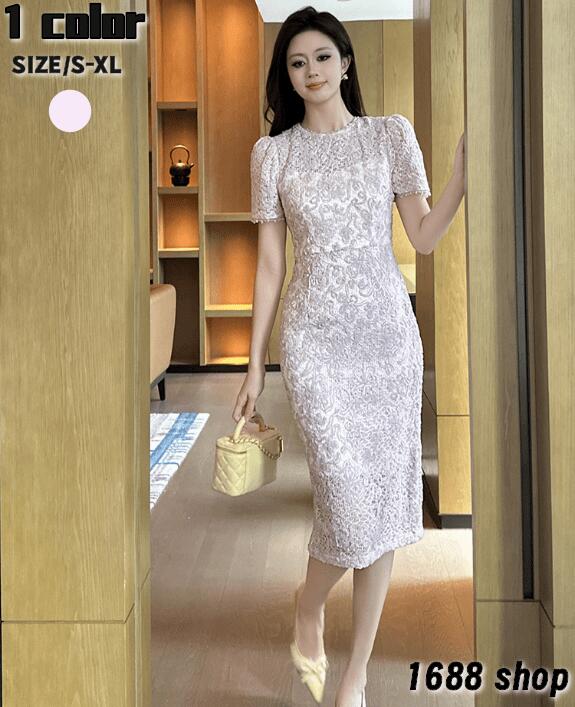 新作入荷 2025 タイトワンピース 姫系ワンピース　シンプル　ワンピース インポート ひざ丈 ミドル丈 エレガント　韓国ファッション シンプル Vネック パーティドレス 袖あり　お嬢様 セクシー ミ