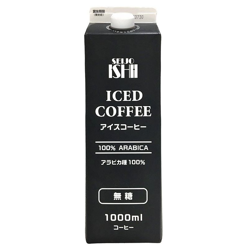 アイスコーヒー 無糖 1000ml×12本 (紙パック)