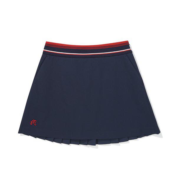 [マルボン公式] 女性バックプリーツAラインスカート NAVY (WOMAN)