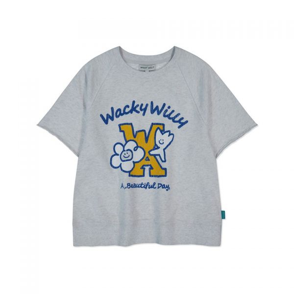 ウーマンズ キキ アンド リリー スウェット 半袖Tシャツ ライトグレー