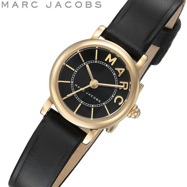 MARC JACOBS マーク ジェイコブス 腕時計 クオーツ 5気圧防水 レディース レザー ブラ
