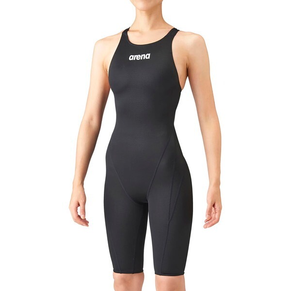 アリーナ 水泳 アクアアドバンスド ハーフスパッツオープンバック(クロスバック) ブラック ARN-1020W BKBK L