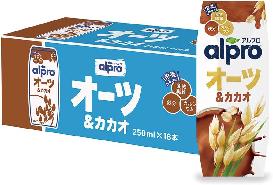 【送料無料】アルプロ たっぷり食物繊維オーツ＆カカオ 食物繊維＆鉄分 250ml2ケース/36本
