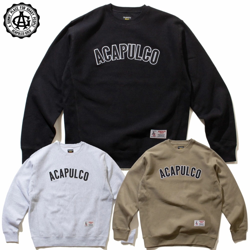 【Acapulco Gold/アカプルコゴールド】クルーネック スウェット/CLASSIC LOGO CREW SWEAT SHIRTクルースウェット トレーナー