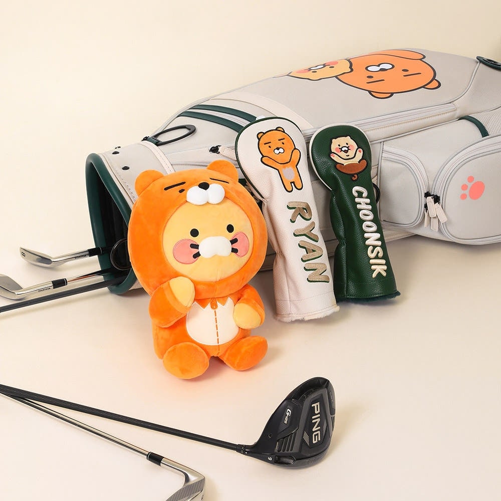 [カカオフレンズ ゴルフ] ライアンを着たチュンシク ドライバーカバー / 카카오프렌즈 골프 라이언 입은 춘식이 드라이버 커버 / 公式グッズ おしゃれ